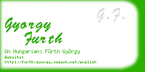 gyorgy furth business card