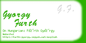 gyorgy furth business card